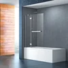 Frameless Fold Door Bath Tub Shower Screen Pivot Hing