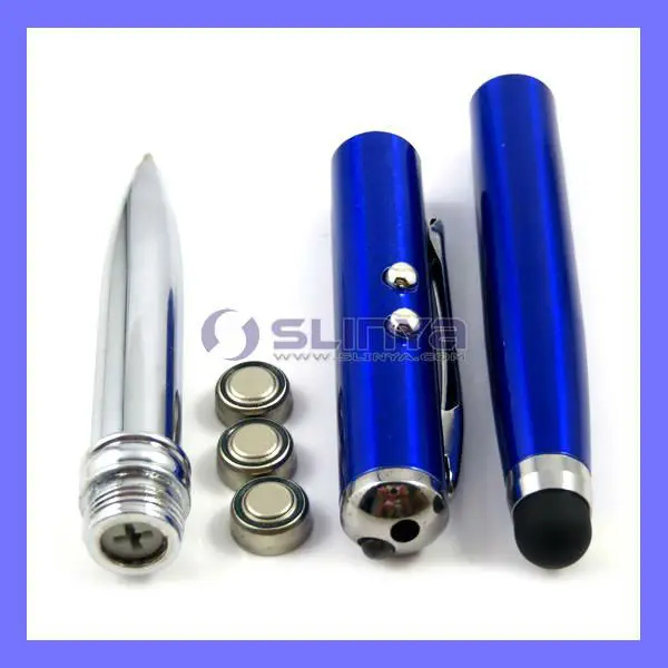 4 in 1 Touch Screen Stylus + Ballpoint Pen + Laser Pointer + LED Light