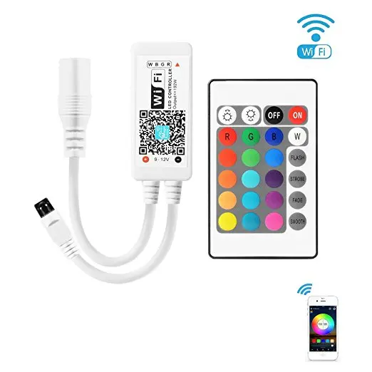 Popular WIFI RGBW Mini Controller+24 Keys IR Remote Control