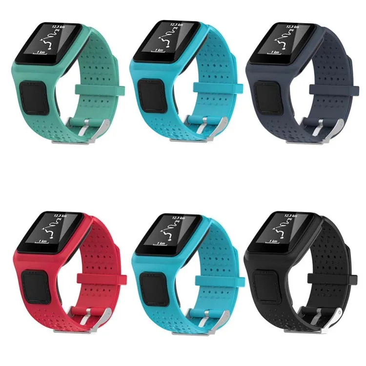 Bande pour Tomtom 1 GPS Multi-Sport HRM CSS AM Montre Cardio Runner Bracelet en Silicone Bracelet Doux 