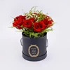 Fancy paper round boxes flowers Kraft for hats custom package small MOQ