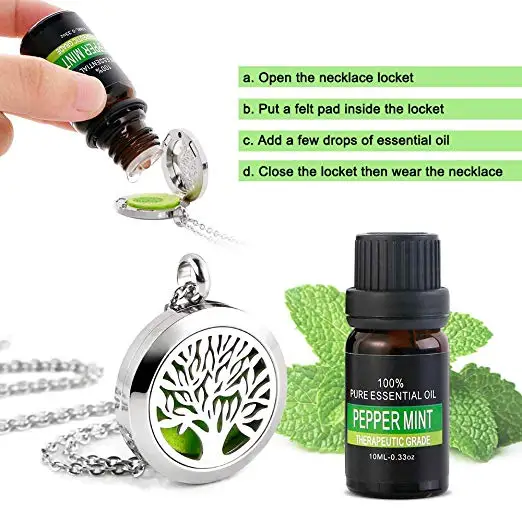 Luxury Pure Essential Oil 10ml And Necklace Diffuser Kit Private Label