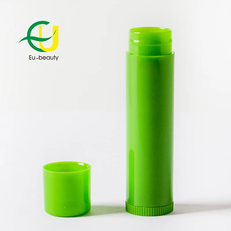 green 5g cosmetics lip balm tube
