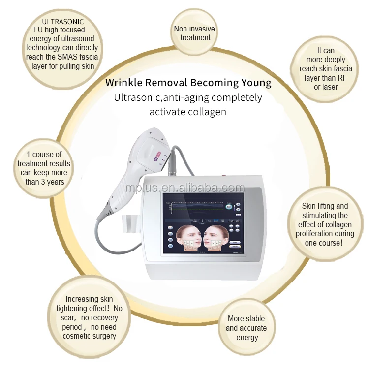 Most effective wrinkle removal skin tightening hifu face lift beauty machine