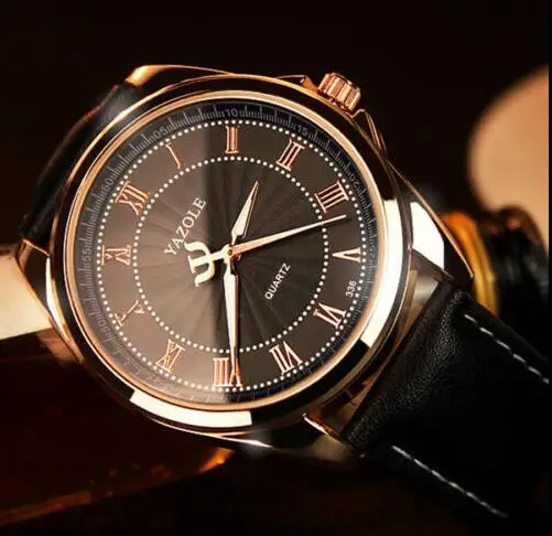 

WIIPU Men Fashion Business Watch Analog Roman Number Leather Wrist Watch