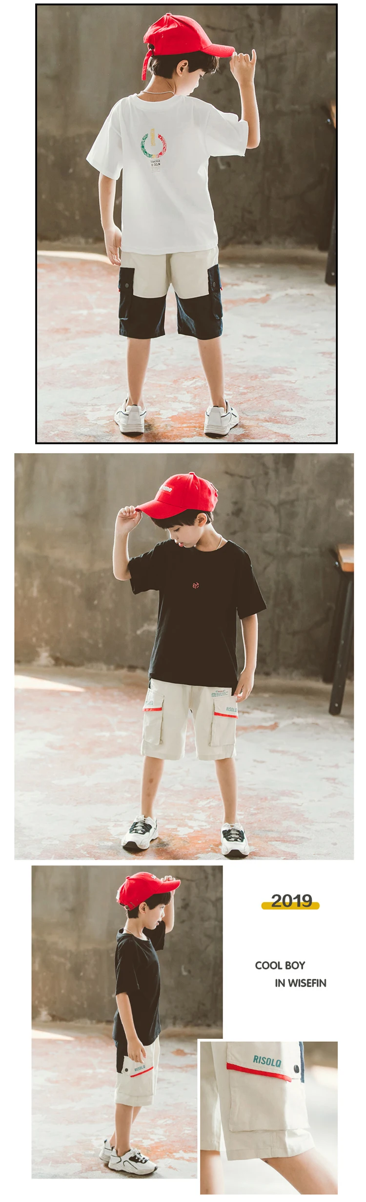 DRDDJN1905B1198 Wholesale boys casual short pants boys cotton knee length shorts kids summer shorts children sports pants