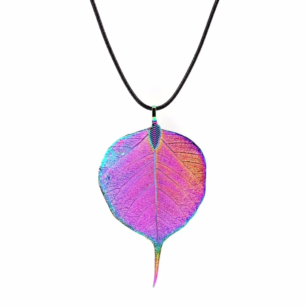 

genuine shipping free bodhi real leaf gold pendants for women, Raw color,other colors available