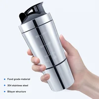 

Promotional Double Wall Insulated Custom Stainless Steel Shaker Bottles Protein Shaker