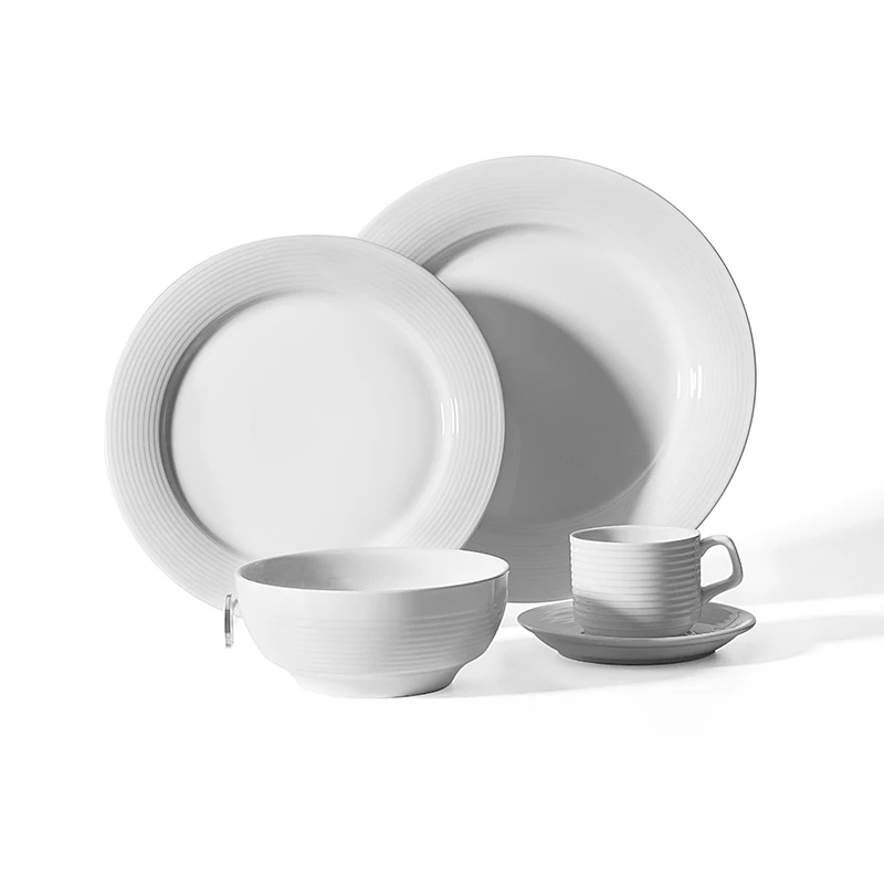 

Manufacture Hot Sale Colored Porcelain Plate Pure White Restaurant Dinnerware Sets, Platos De Loza Blancos!