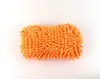 High Quality Soft Chenille Orange Microfiber Car Vehicle Washing Cleaning Brush Sponge Premium Microfiber Thick Scrubber