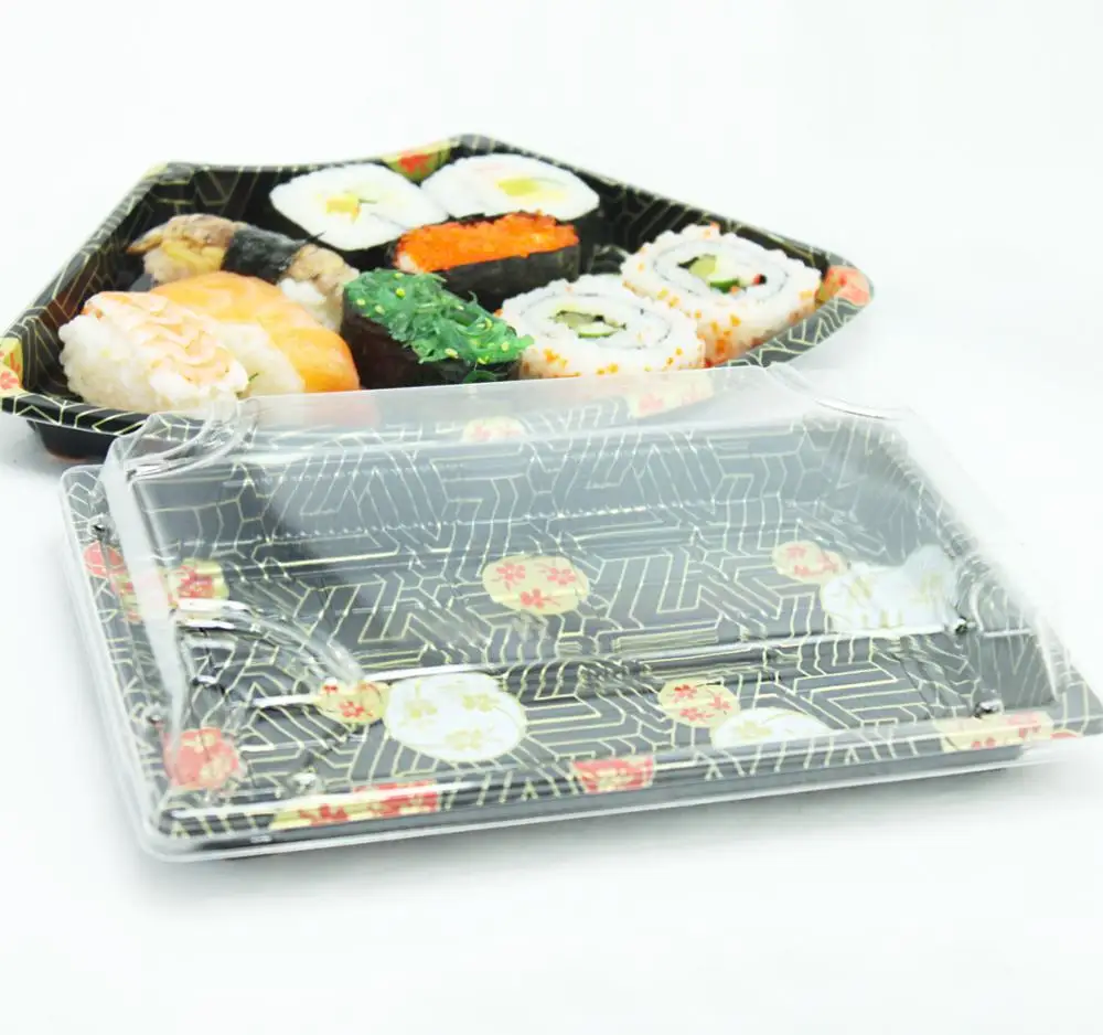 New Design Takeaway Fanshape Sushi Tray Hp08 Blister Sushi Container