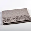 Soft Thick solid color pure cashmere scarf for winter