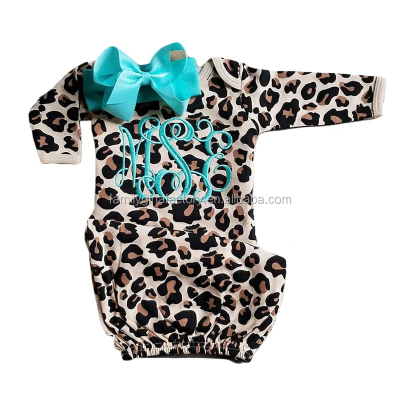 leopard baby gown