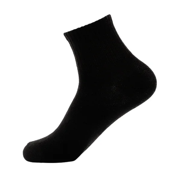 
high quality wholesale custom cotton pure color black white grey men short business socks custom oem sock designer socks 