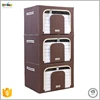 Justop Household Fancy Oxford Canvas Storage Box With Metal Rack