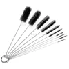 Stainless steel handle coated tips nylon bristle tube brush with hot sale