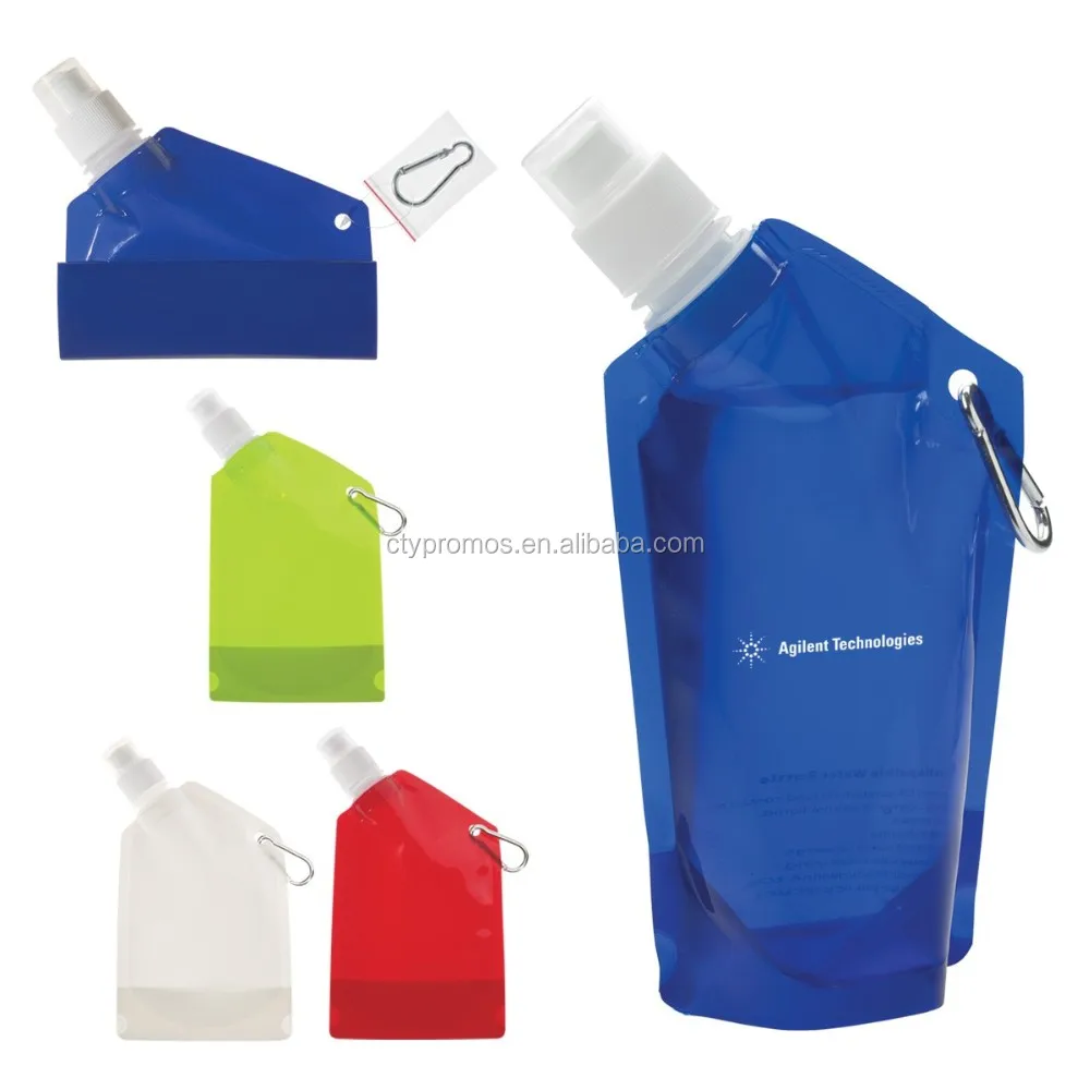 Bpa Free Reusable Collapsible Sports Water Drink Pouch Water Bottle Bag
