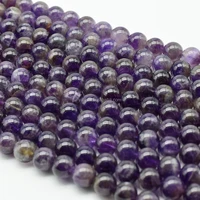 

Wholesale Nature Stone Beads Amethyst Round Loose Gemstone gemstone beads Purple Crystal for Bracelet Making