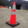 28" solid orange, black base slim traffic cones