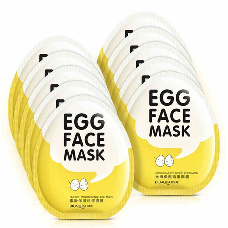 

Newest Direct sales egg moisturizing facial mask oil, White