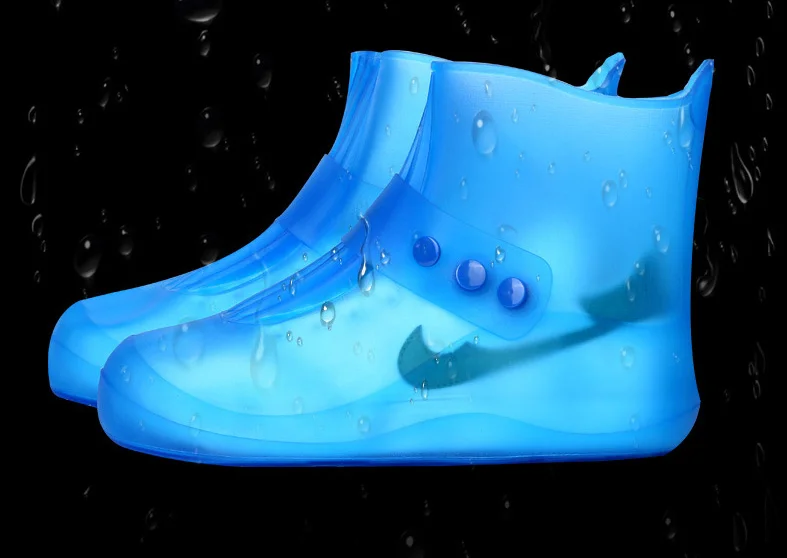 
women children ladies pvc nylon waterproof transparent rain shoes cover with LOGO for shoes 