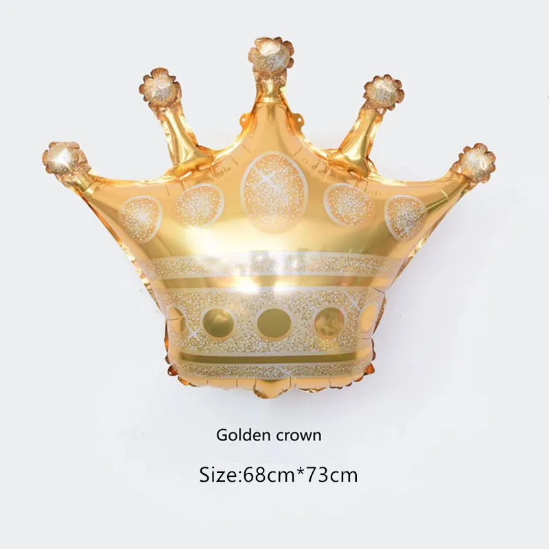 Tuoyi 4Pcs Crown Balloons with 20Pcs Gold Metallic Balloons,Crown Foil Helium Balloons for Birthday Wedding Party Decoration