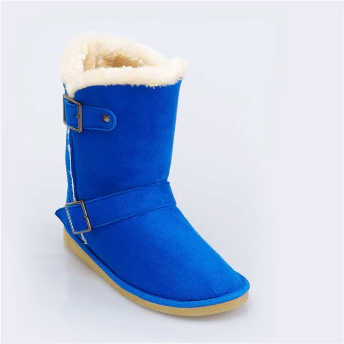 Elegant royal blue water resistant upper warm boot