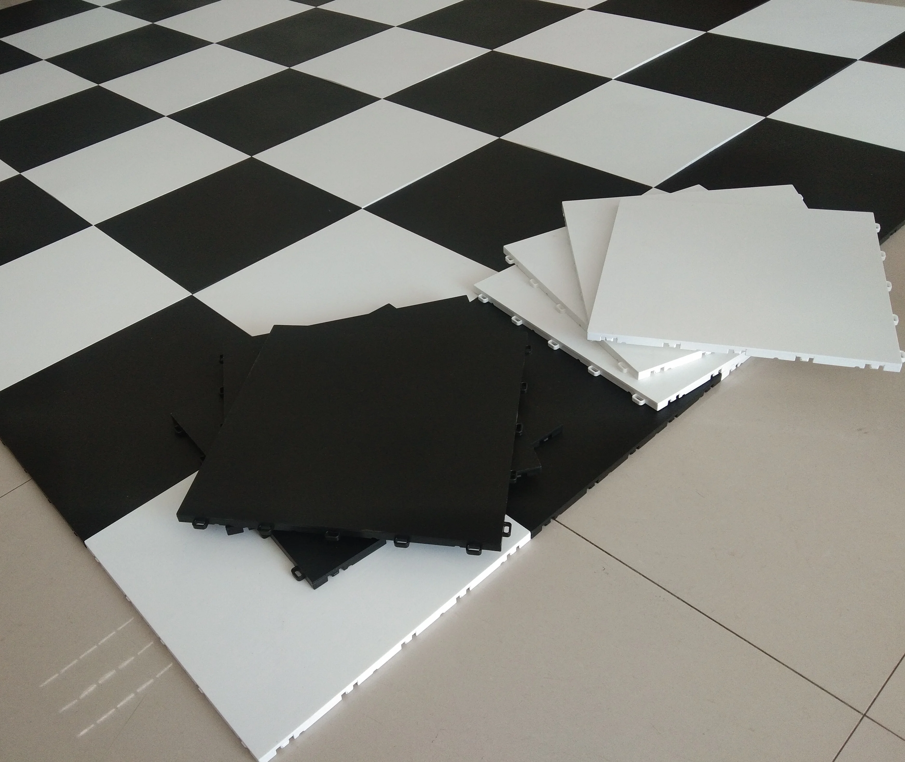 Interlocking Marbling Plastic Marble Floor Tile Dance Floor Use