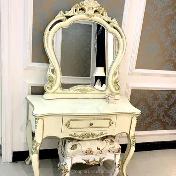 Hot Sale Bedroom Decorative Curved Mirror Dresser With Chair Buy
