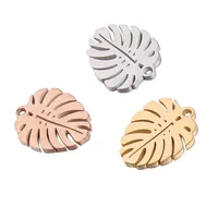 

Stainless Steel Mirror Polished Metal Pendant DIY Jewelry Making Tree Leaf Charm Pendant for Necklace Bracelet