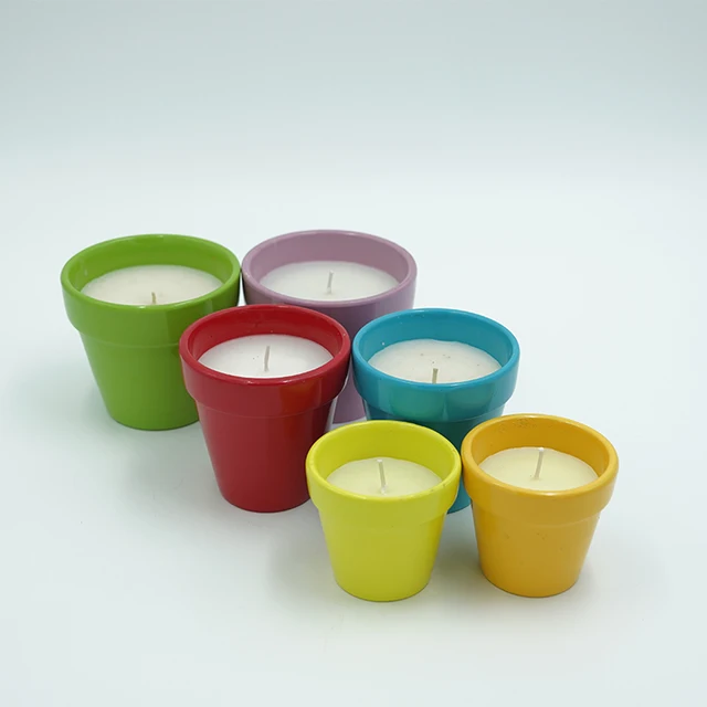 wholesale unique birthday ceramic paraffin oil candles