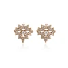 93493-high fashion costume jewelry 18k gold small diamond stud earrings