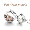 Fashion Round personalized stainless steel floating charm locket for fit 8mm pearls