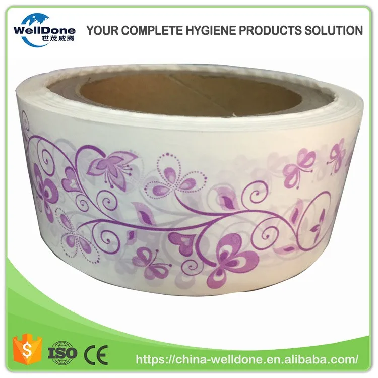 Woven wanted silicone coated release paper for sanitary napkins