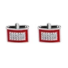 Jewelry Making Supplies Pave Rhinestone Enamel Shirt Cufflinks For Men