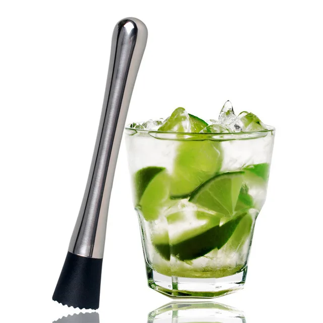 

Stainless Steel Mojito Cocktail Muddler manual drinking mixer hammer ice crasher spices grinder Muddler Crushed Barware Bar Tool, Silver