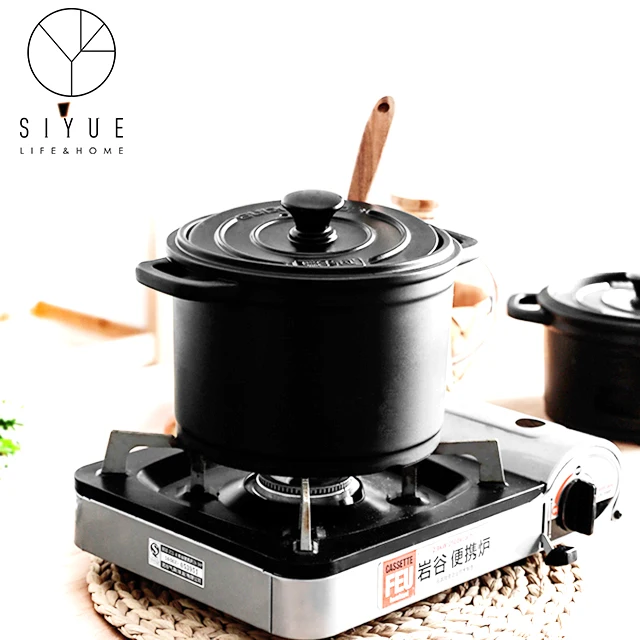 

can on fire high temperature resistance black texture casseroles