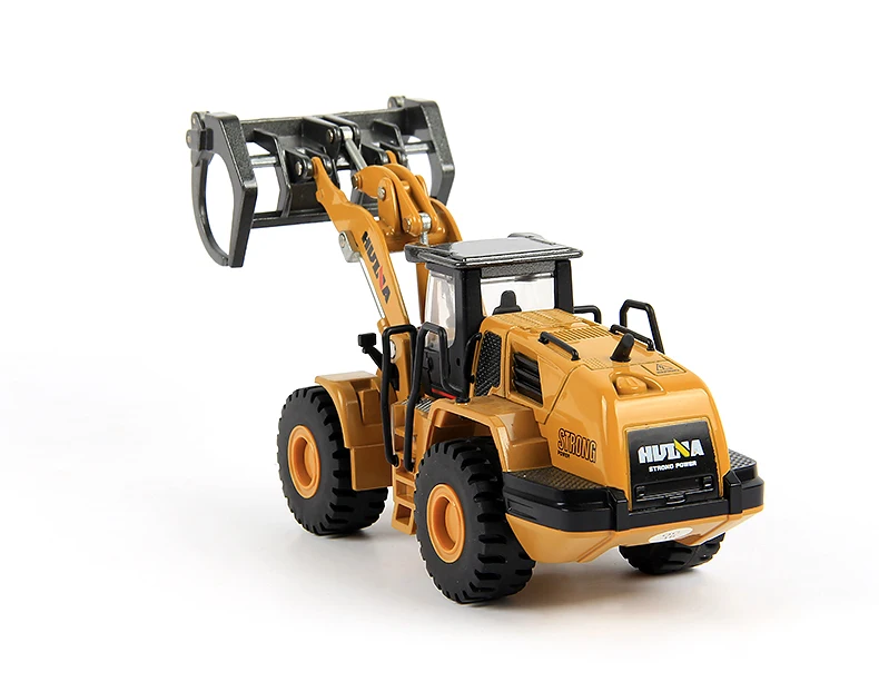 TongLi toy 1/50  Huina 1716 diecast model alloy truck car timber loader wood professional engineering construction model vehicle