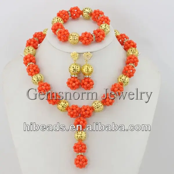 Nigériane perles de mariage africaine bijoux de mariage CJ075