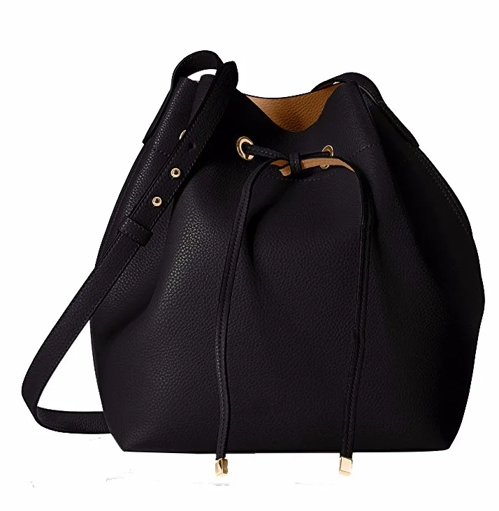 Xinya Black Pu Leather Drawstring Wommen Bucket Bag For Life - Buy ...