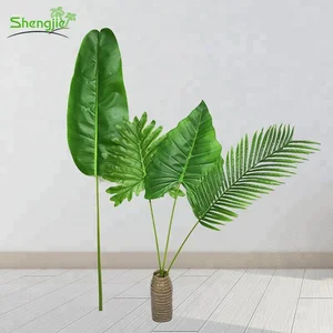 Image of Wholesale indoor decorative real touch large faux artificial palm leaves