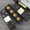 Rectangle gold stamping black cake packaging box customs printing