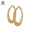 OEM 925 sterling silver 14k gold spring loaded hoop earrings, large gold hip hop hoop earrings
