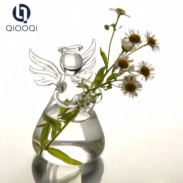 

Angel shape clear glass Terrarium