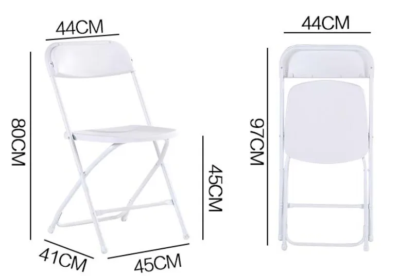 Wholesale white plastic folding steel chair dining chair
