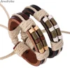 New Trending Products Fashionable Jewelry Luxury Mens Leather Bracelet Handmade Braided Black Leather