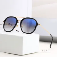 

2019 Big Round Metal Sunglasses Ray Band Men uv400 RB4273 Custom