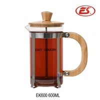 

EK600 600ML/20OZ Natural bamboo custom french press coffee maker