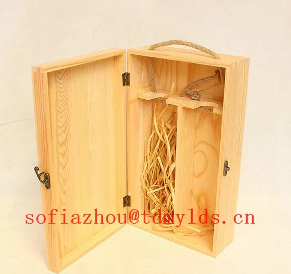 2 bottle wooden wine box