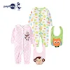 PaYiFang 2pcs packs suit one piece jumpsuit and bibs baby clothes bodysuits spring lovely new born clothing spot sale